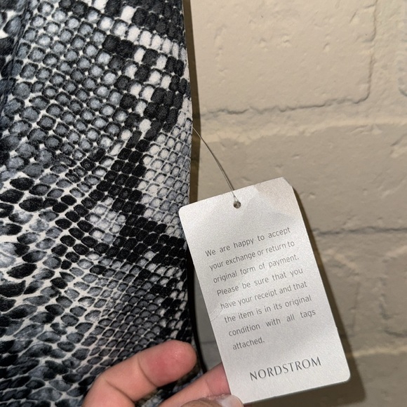 Nordstrom Snakeskin Slip Dress in Black and Gray 3/4 Jump Apparel NEW - Picture 2 of 7